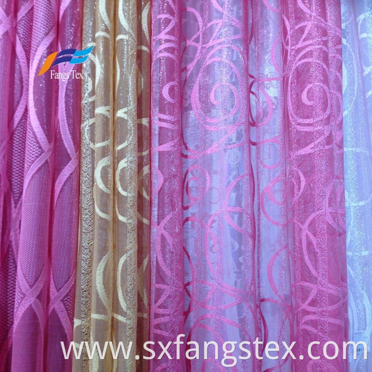 Polyester Embroidered Sheer Voile Upholstery Curtain Fabric